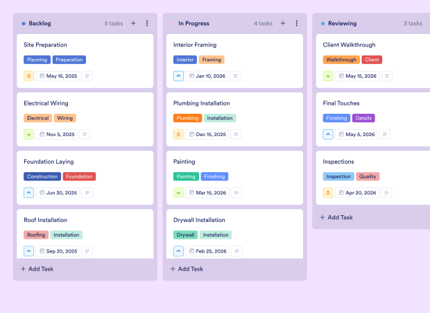 Real Estate Development Timeline Board Template Thumbnail