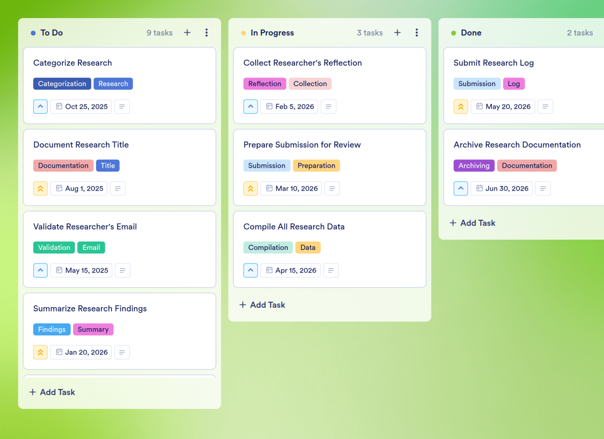 Research Project Template Jotform