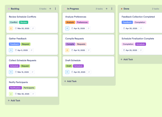 Resource Schedule Board Template Thumbnail