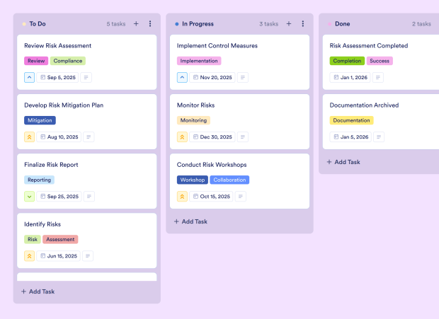 Risk Log Board Template Thumbnail
