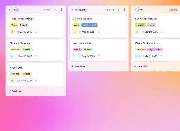 Running Notes Board Template Thumbnail
