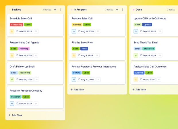 Sales Account Planning Board Template Thumbnail
