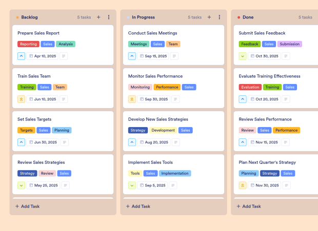 Sales Goals Board Template Thumbnail