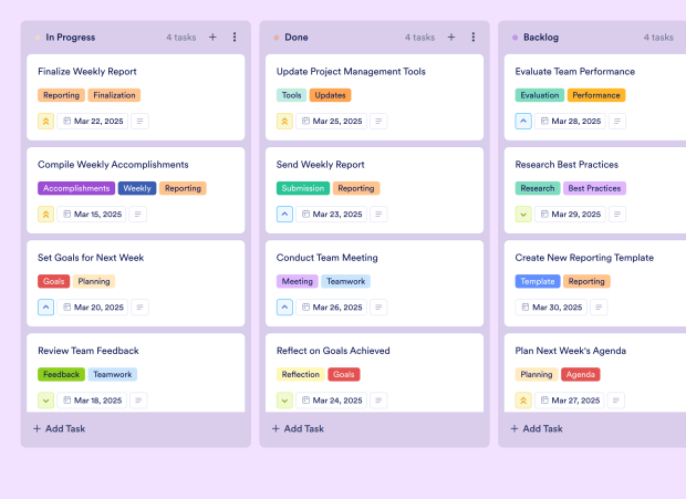 Schedule Weekly Board Template Thumbnail