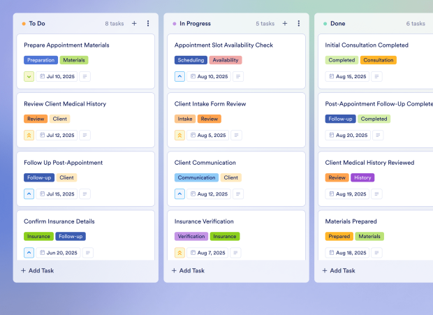 Scheduling Calendar Board Template Thumbnail