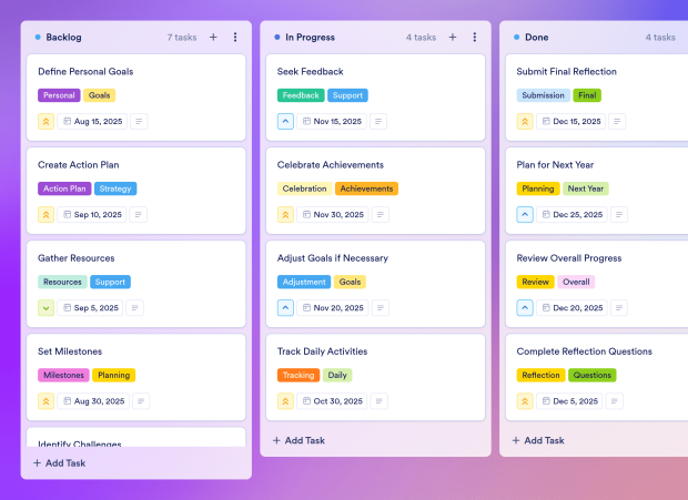 Smart Goal Board Template Thumbnail