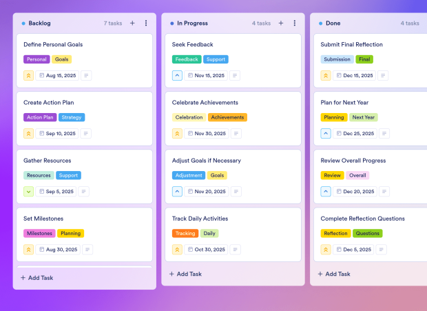 Smart Goal Board Template Thumbnail