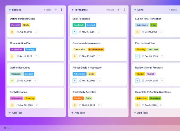Smart Goal Board Template Thumbnail