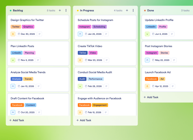 Social Media Content Strategy Board Template Thumbnail