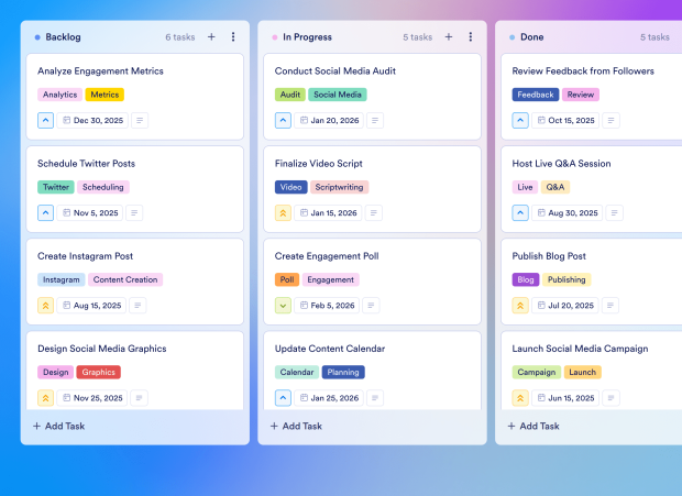 Social Media Roadmap Board Template Thumbnail