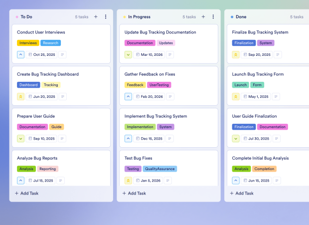 Software Project Management Board Template Thumbnail