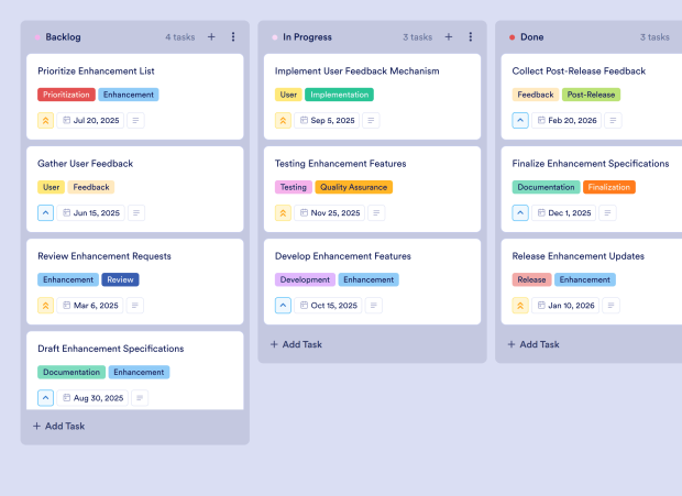 Software Release Plan Board Template Thumbnail