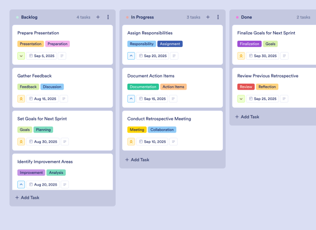 Sprint Retrospective Board Template Thumbnail