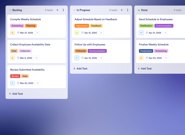 Staff Scheduling Board Template Thumbnail