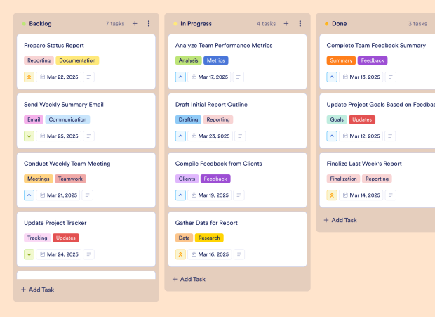 Status Report Board Template Thumbnail