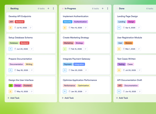 Task Calendar Board Template Thumbnail