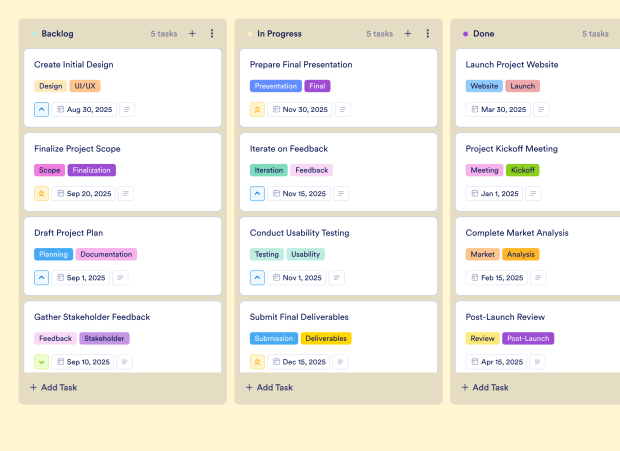 Task Plan Board Template Thumbnail