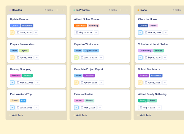 Time Planner Board Template Thumbnail