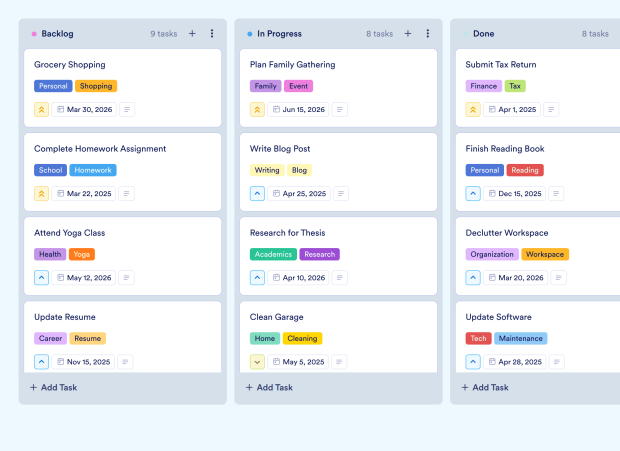 To Do Planner Board Template Thumbnail
