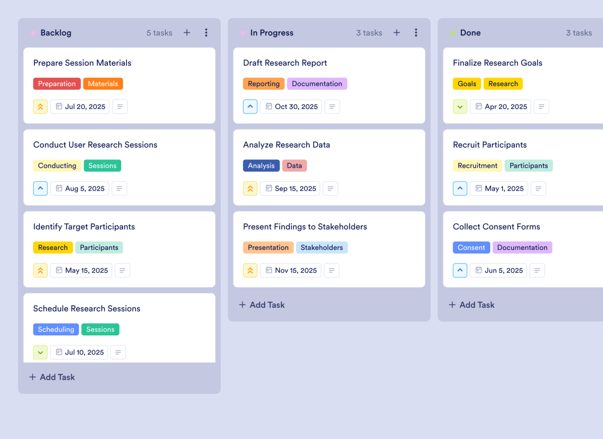 User Studies Template | Jotform