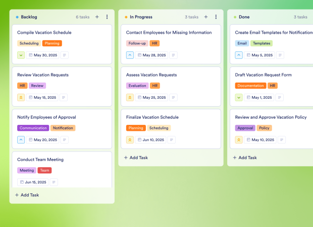 Vacation Calendar Template Thumbnail