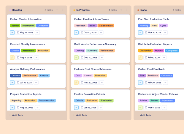 Vendor Risk Management Board Template Thumbnail