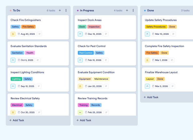 Warehouse Schedule Board Template Thumbnail