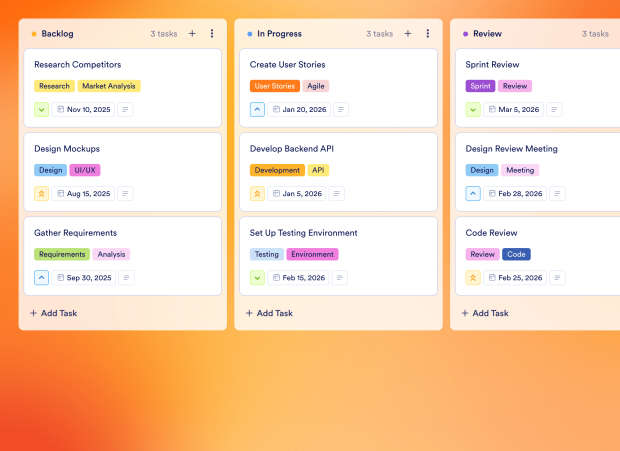 Waterfall Schedule Board Template Thumbnail