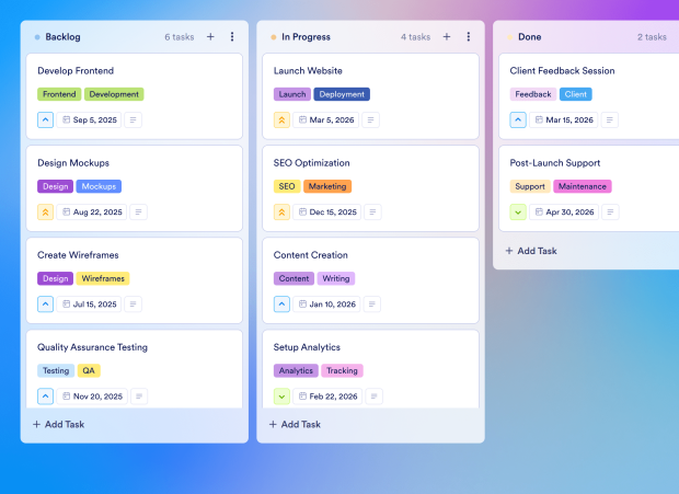 Web Design Project Management Template Thumbnail