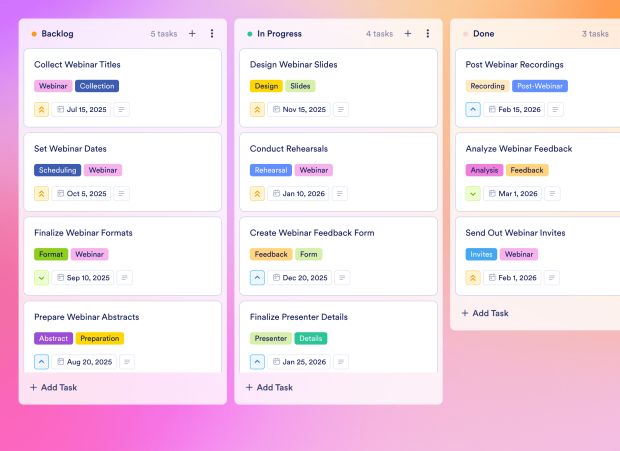 Webinar Run Of Show Board Template Thumbnail