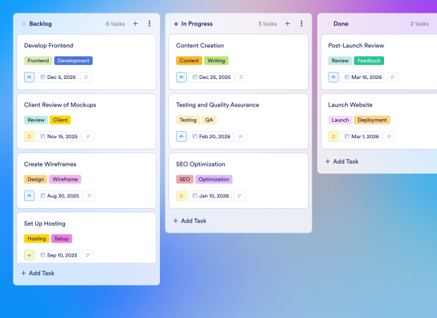 Website Roadmap Board Template Thumbnail