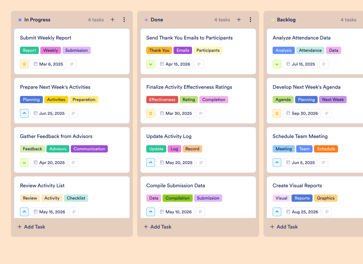 Week Planner Board Template | Jotform