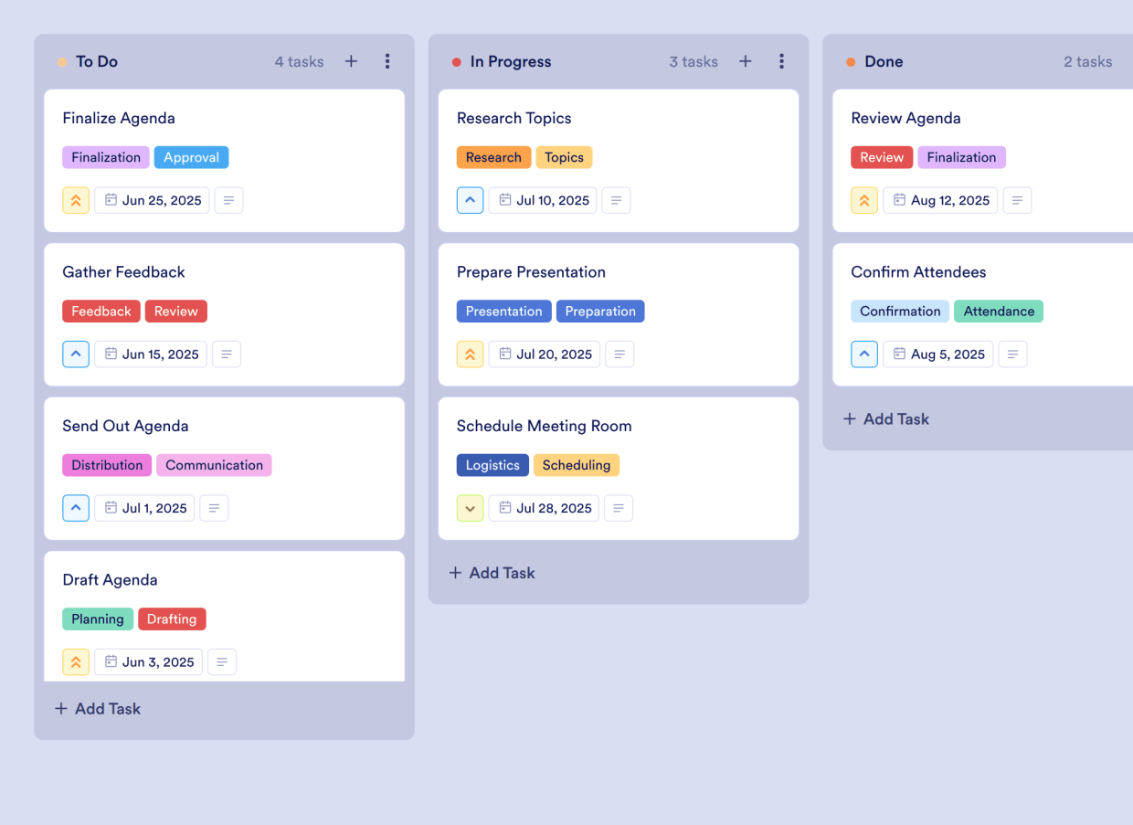 Weekly Meeting Agenda Template | Jotform