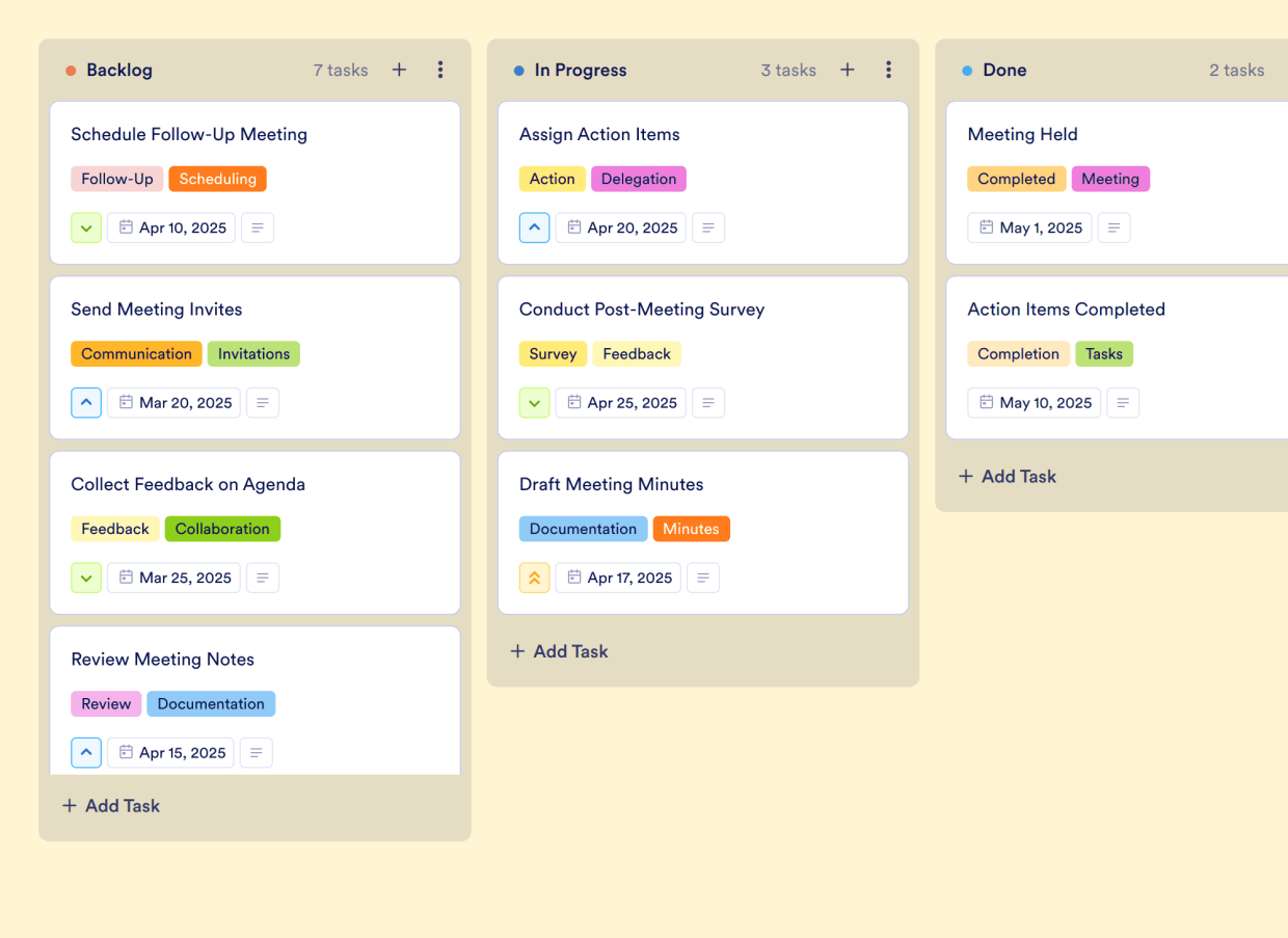 Weekly Meeting Template | Jotform