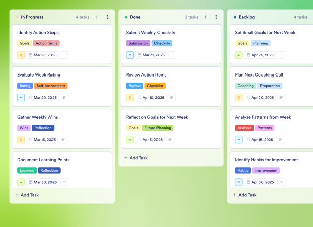 Weekly One On One Meeting Board Template Thumbnail