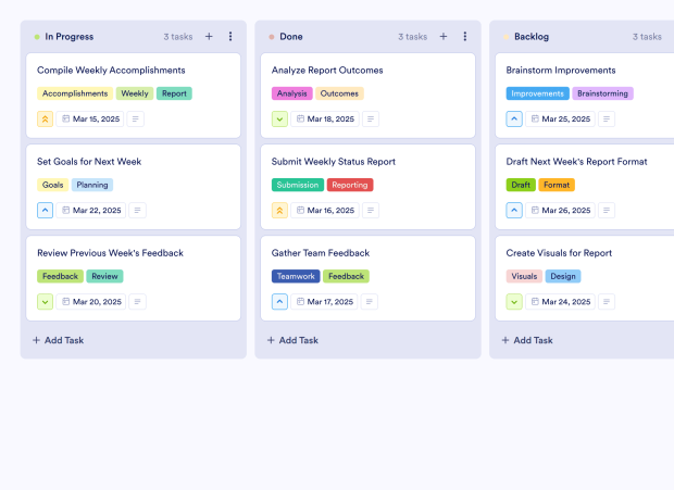 Weekly Overview Board Template Thumbnail