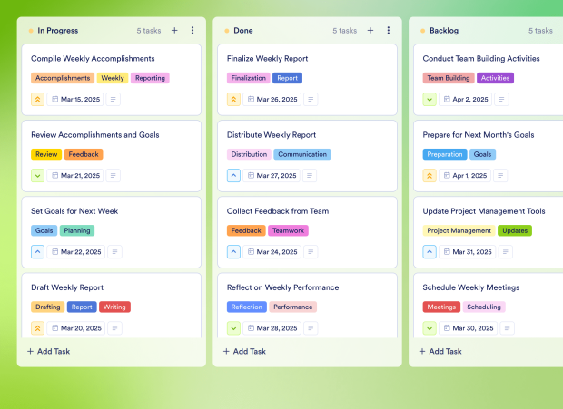 Weekly Status Board Template Thumbnail