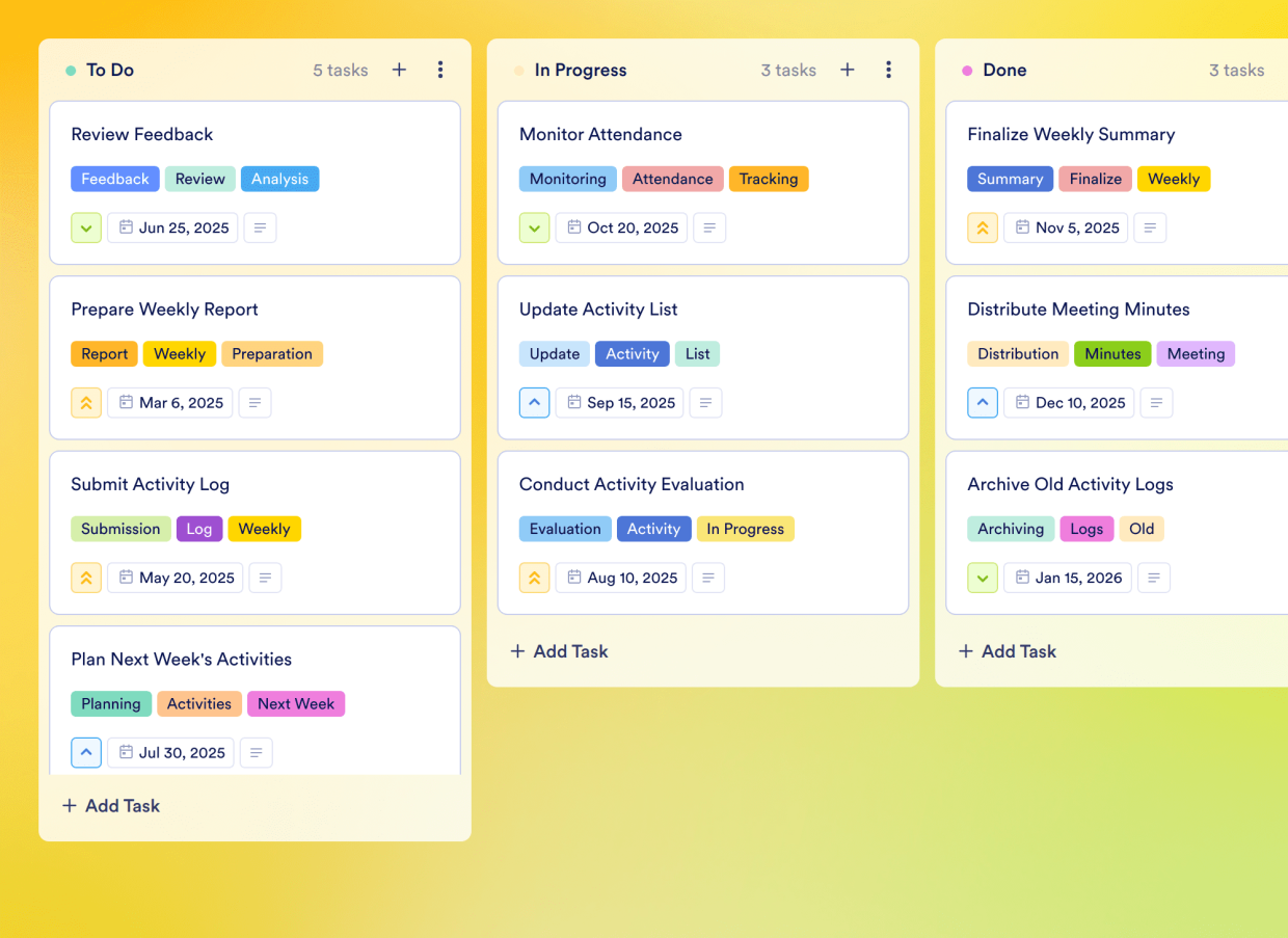 Weekly Time Block Template Jotform