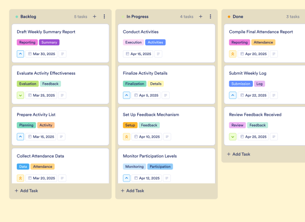 Weekly Work Plan Board Template Thumbnail