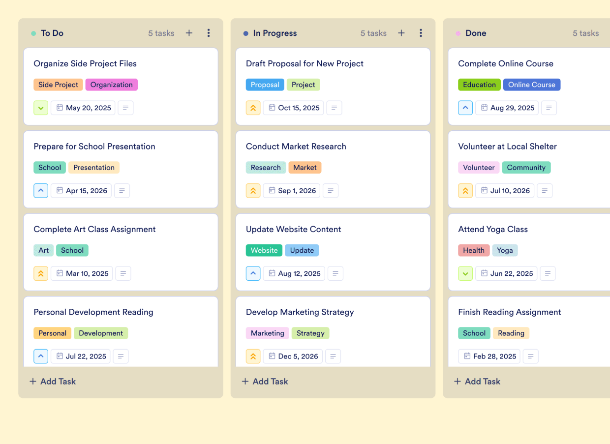 Work Daily Planner Board Template | Jotform