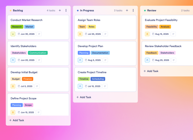 Work Planning Board Template Thumbnail