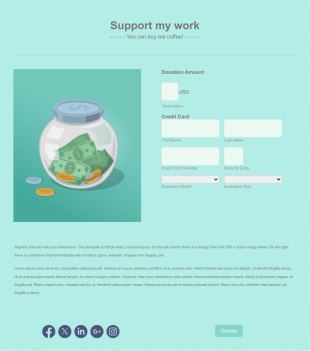 Non Profit Donation Template WorldPay US Form Template