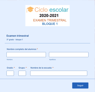 1° Examen (Matemáticas Y Ciencias Naturales) Form Template