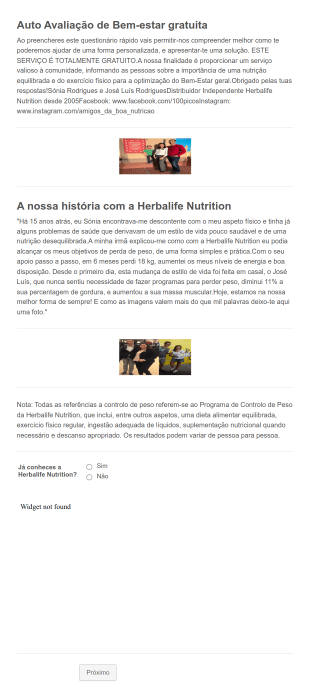 Auto Avaliação De Bem Estar Gratuita Herbalife