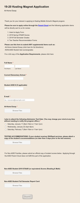 19 20 Kealing Magnet At Home Essay Submission Form Template