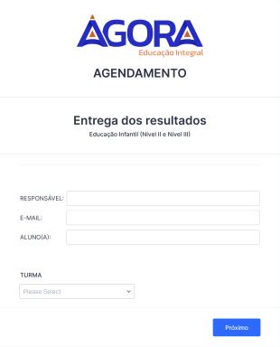 Educação Infantil Agendamento Formulário