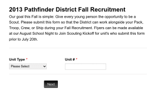 Scouting Recruitment Form Template