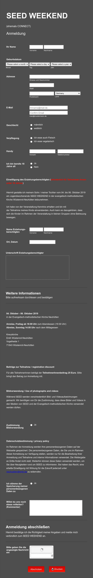 2019 10 SEED WEEKEND Das Jugendwochenende