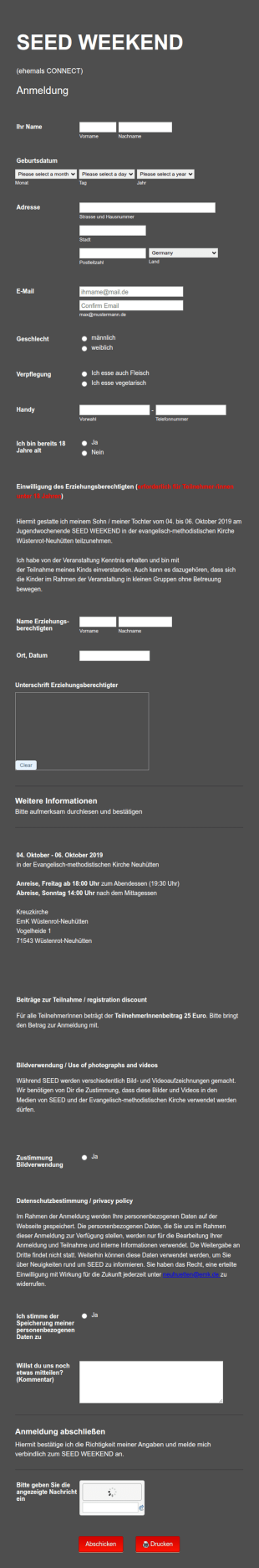 2019 10 SEED WEEKEND Das Jugendwochenende