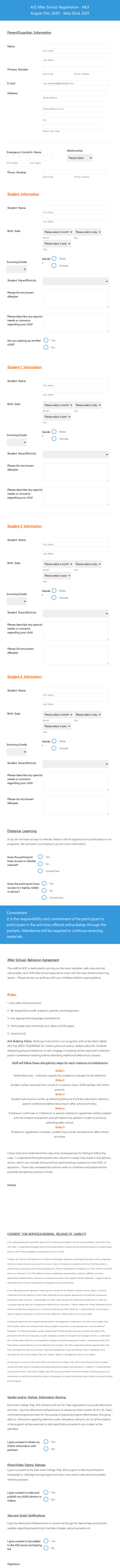 2020 2021 ACE Registration MLK Form Template